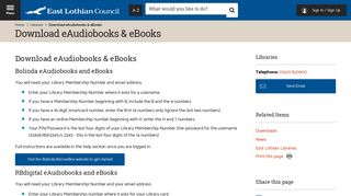 Download eAudiobooks & eBooks - East Lothian Council
