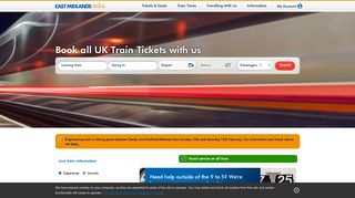 East Midlands Trains: Train Tickets, Times & Fares