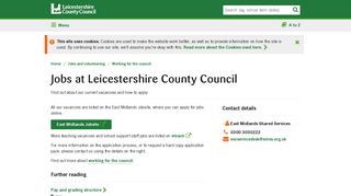 Jobs at Leicestershire County Council