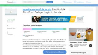 Access moodle.eastnorfolk.ac.uk. East Norfolk Sixth Form College ...