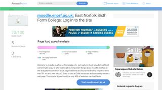 Access moodle.enorf.ac.uk. East Norfolk Sixth Form College: Log in to ...