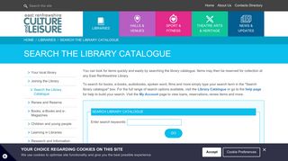 Search the Library Catalogue - East Renfrewshire Culture and...