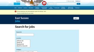 Search for jobs – East Sussex County Council