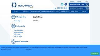 Login Page - East Sussex Credit Union