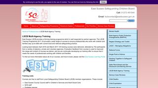 LSCB Multi-Agency Training | East Sussex Safeguarding Children Board