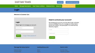 Log In/Create Account - East Bay Times