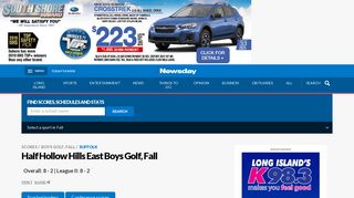 Half Hollow Hills East Boys Golf, Fall team - Long Island High School ...