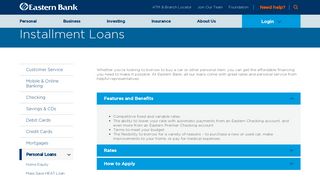 Installment Loans | Eastern Bank