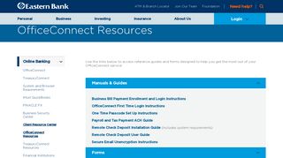 OfficeConnect Resources | Eastern Bank