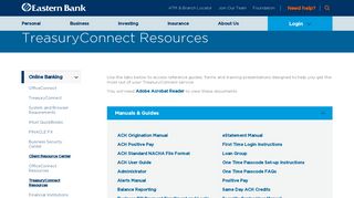 TreasuryConnect Resources | Eastern Bank