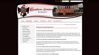 Frequently Asked Questions - Eastern Greene Schools