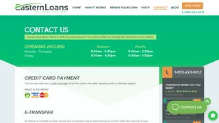 Loan Online Payment Eastern Loans
