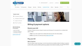 Billing & payment options - Eastern Propane & Oil