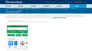 Downloading Eastern HomeConnect® for Android™ | Eastern Bank