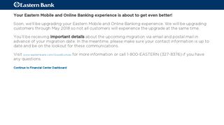 HomeConnect message page | Eastern Bank