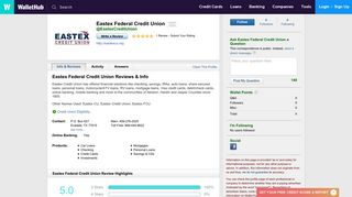 Eastex Federal Credit Union Reviews - WalletHub