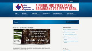 Welcome to Our New Website – Eastex Telephone