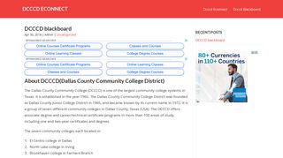 DCCCD blackboard - DCCCD ECONNECT