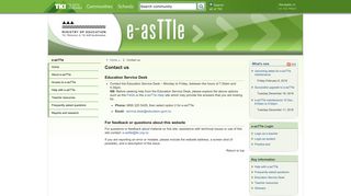 Contact us / About this site / Home - e-asTTle