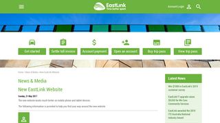 New EastLink Website