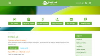 Enquiries - EastLink