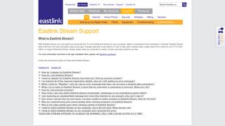 Eastlink Stream Support | Eastlink - My Eastlink