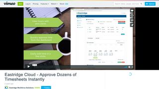 Eastridge Cloud - Approve Dozens of Timesheets Instantly on Vimeo
