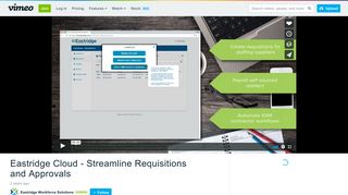 Eastridge Cloud - Streamline Requisitions and Approvals on Vimeo