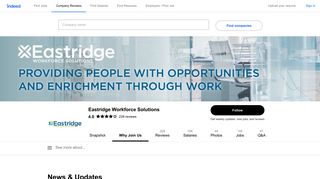 Eastridge Workforce Solutions Mission, Benefits, and Work Culture ...