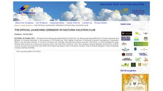 the official launching ceremony of easturia vacation club