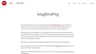 easyBondPay tenant services | Little Real Estate | Little Real Estate