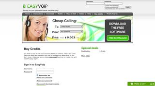 Buy credits - EasyVoip | For the cheapest international calls