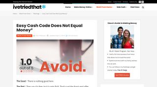 Easy Cash Code: Is it legit or a scam? - ivetriedthat