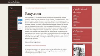 Easy.com Email Login