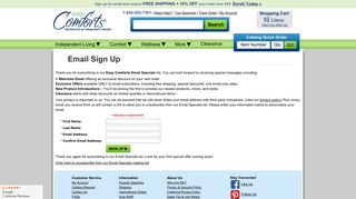 Email Signup - Easy Comforts