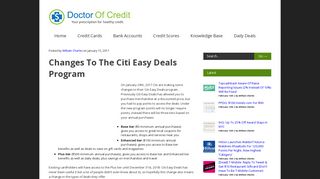 Changes To The Citi Easy Deals Program - Doctor Of Credit