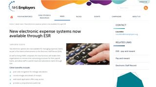 New electronic expense systems now available through ESR - NHS ...