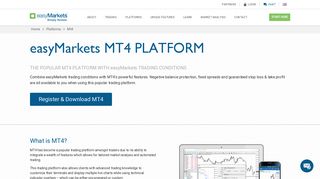 MetaTrader 4 | MT4 Download | Forex Platform | easyMarkets