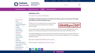 GRADEpro GDT | Cochrane Community