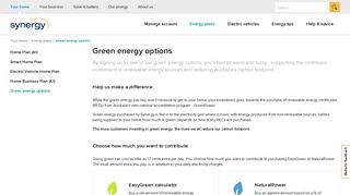 Green energy options – Renewable energy – Synergy