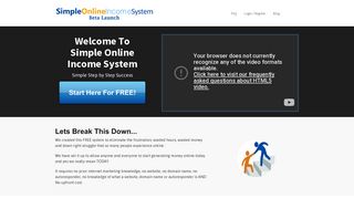 Simple Online Income System