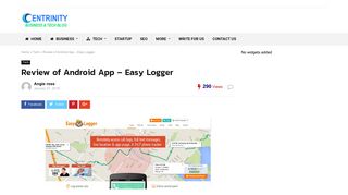 Review of Android App – Easy Logger – Centrinity