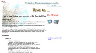 RM EasyMail User account