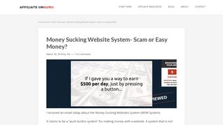 Money Sucking Website System- Scam or Easy Money? [Review]