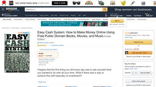 Amazon.com: Easy Cash System: How to Make Money Online Using ...