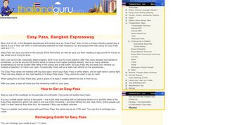 Easy Pass Bangkok expressway - Thailand Guru