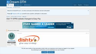 Dish TV EPRS website Changed to Easy Pay | DreamDTH - Technology ...