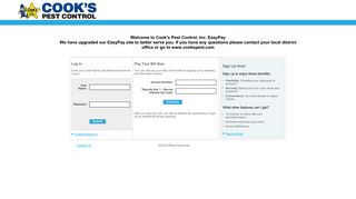 Cook's Pest Control, Inc. EasyPay We have upgraded ... - Enrollment -