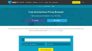The Fastest Free Proxy | hide.me