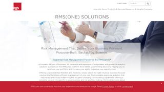 RMS(one) Solutions – Risk Management Solutions - RMS
